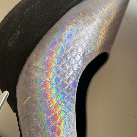 Miista Holographic Mermaid Pointy Toe Slingback Platform Heeled Shoes Size 37 EU - Picture 9 of 12